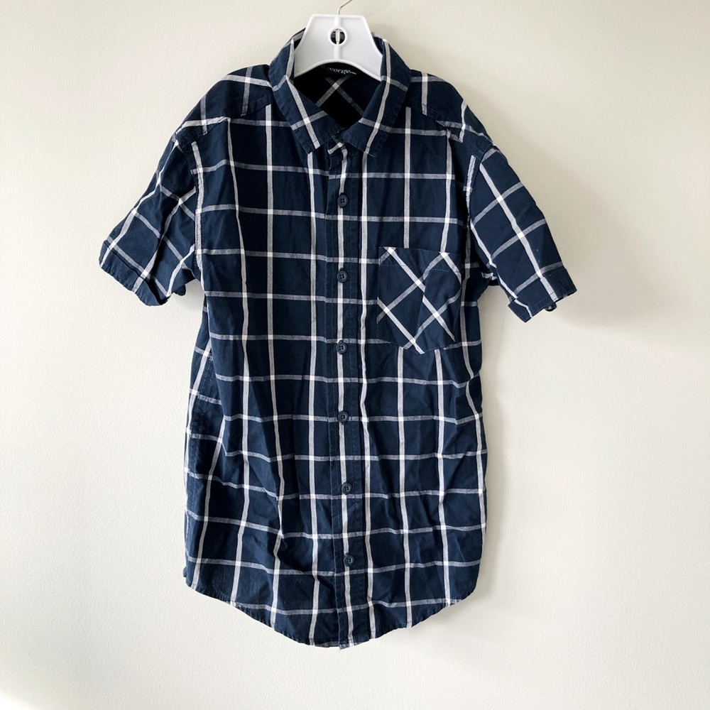 George Youth Boys Short Sleeved Button Down Shirt